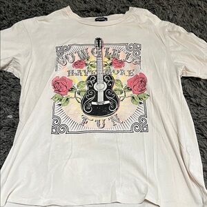Cowgirl have more fun Guitar and Roses T-shirt Tee
